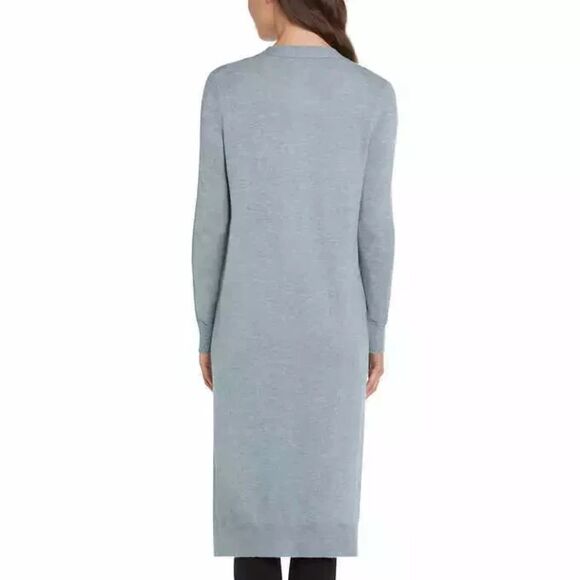 MATTY M Duster Open Front Knit Cardigan Sweater Size XL Heather Denim Blue NWT - Picture 4 of 9